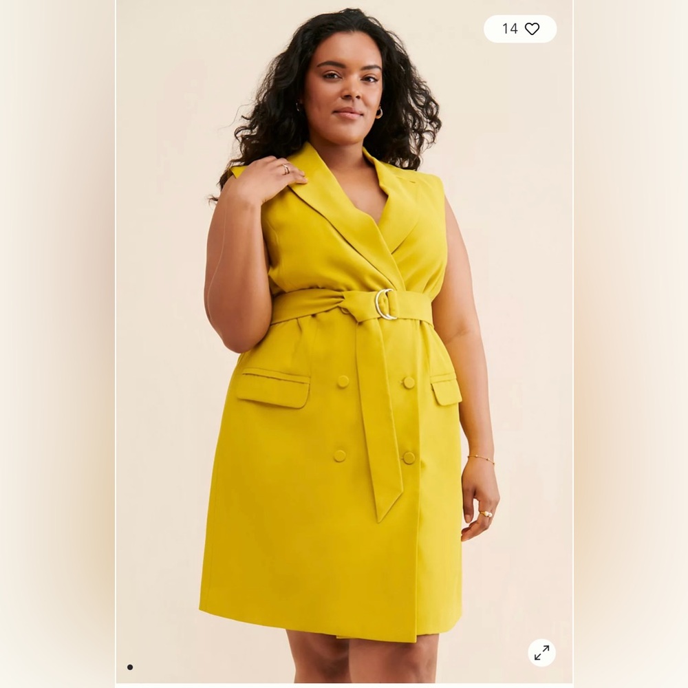 Anthropologie Eloquii Sleeveless Trench Dress